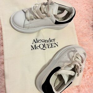 Alexander McQueen White Sneakers with Black Detail
